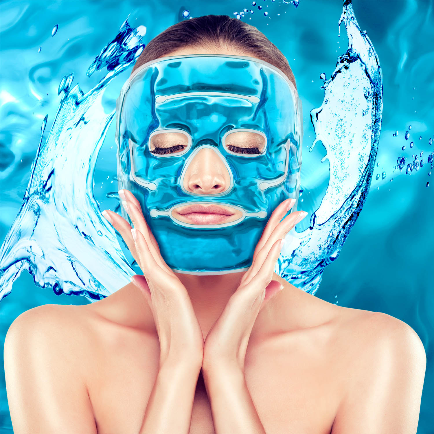 Gel Gesichtsmaske Kühlend & Wärmend – Wiederverwendbar, Für Augenringe, Kopfschmerzen & Müdigkeit
