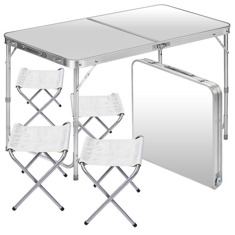 campingtisch weißesstisch ausklappbar
