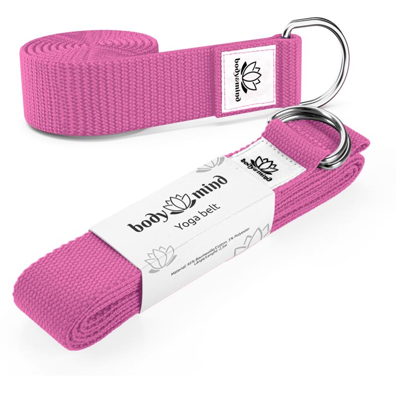 Yogagürtel Cotton Baumwolle Rosa Naturfarben