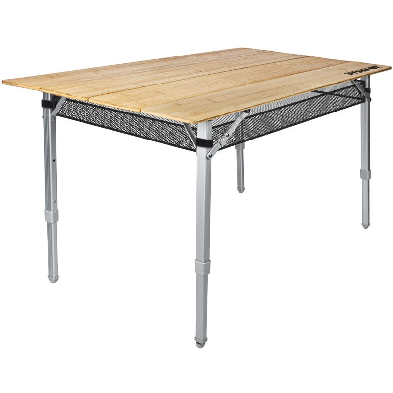 Faltbarer campingtisch aus bambus