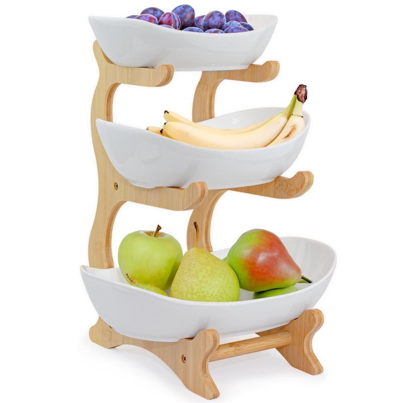Dessert und Obst Etagere mit Schalen