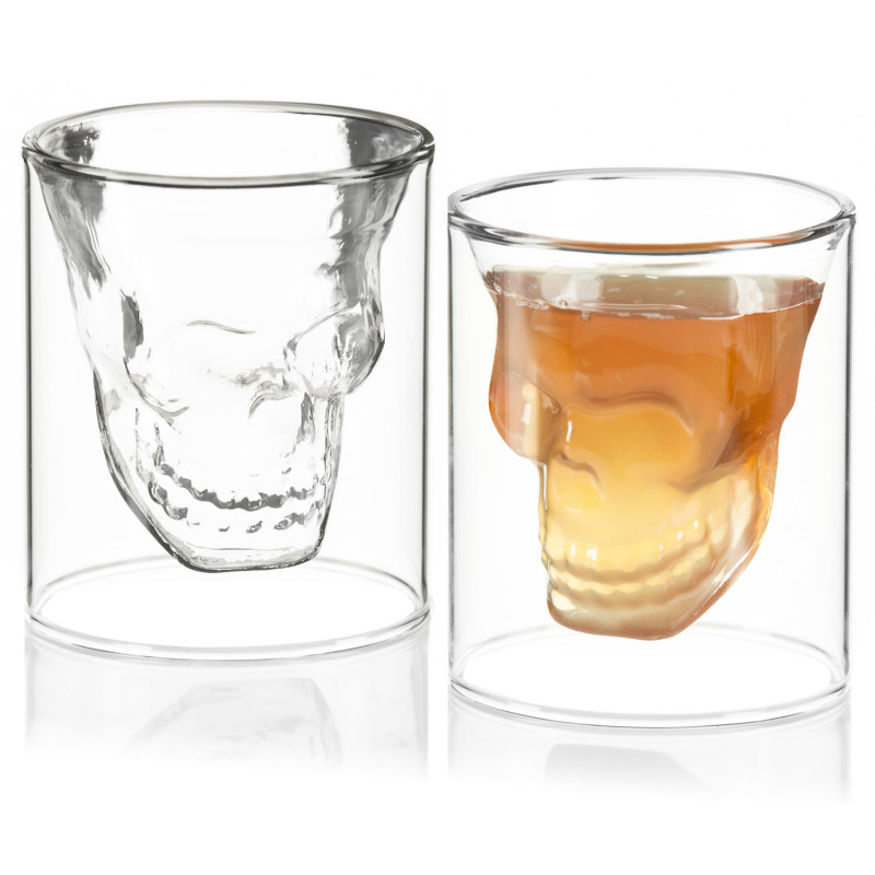 Skelett Schädel Schnapsglas
